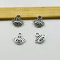 thumbnail image 4 of U8MO 20/50/100/500pcs Eye Antique Silver Charms Pendants For Jewelry Making 10*9mm-20pcs, 4 of 5