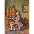thumbnail image 2 of Hans Hamza 14x18 Gold Ornate Wood Frame and Double Matted Museum Art Print Titled - The Art Lover, 2 of 4