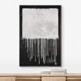 thumbnail image 2 of IDEA4WALL Framed Canvas Wall Art Black & Grey Dripping Paint Illustrations Modern Art Nordic Duotone Abstract Print Contemporary Relax/Calm for Living Room, Bedroom, Office - Black 24"x36", 2 of 5