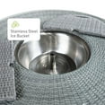 thumbnail image 6 of Greemotion Cyprus Outdoor Bar Height Glass Gray Dining Table with Ice Bucket, 6 of 7
