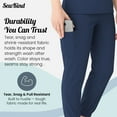 thumbnail image 3 of Sewkind Women’s Scrub Set Navy L V-Neck Scrub Top and Jogger Pants 6 Pockets 100% Polyester Modern Fit, 3 of 6