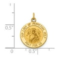 thumbnail image 3 of 14k Yellow Gold Our Lady of Perpetual Help Medal Charm Pendant, 3 of 4