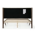 thumbnail image 6 of Furniture of America Elra Queen Solid Wood and Boucle Fabric Mattress Ready Bed, Walnut, 6 of 18