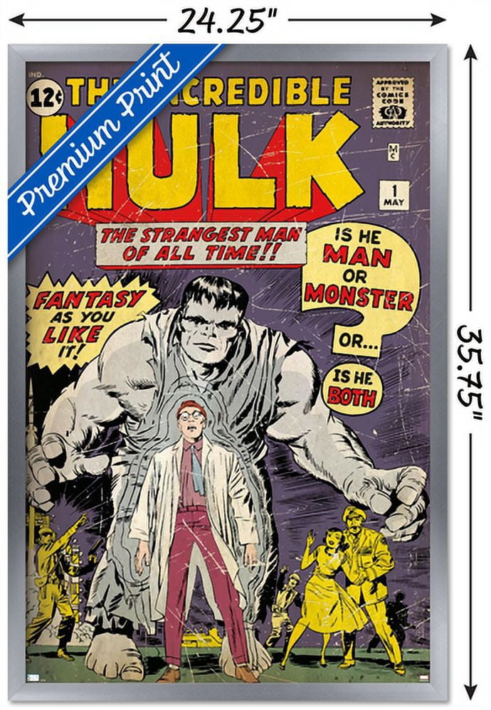 Marvel Comics - Hulk - Incredible Hulk #1 Wall Poster, 22.375" x 34", Framed