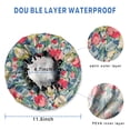 thumbnail image 3 of Shower Caps,Pioneer Flower Floral Print Pattern Waterproof Shower Cap for Women 4 Pieces,Double Reusable Hair Cover for Shower PEVA Elastic Stretch Hem, 3 of 7
