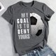 thumbnail image 1 of Camiseta de fútbol Mi objetivo es negar el tuyo 012815 Gris oscuro M FLhrweasw Para estrenar, 1 of 2