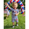 thumbnail image 4 of BemeyourBBs Toddler Baby Boy Girl 4th of July Outfit Patriotic Independent Day Summer Clothes Fourth of July Popsicle Embroidery Waffled Striped Short Sleeve T Shirt Tops and Pockets Shorts 2Pcs Set, 4 of 9