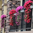 thumbnail image 3 of Zukuco Artificial Fake Hanging Plants Flowers for Outdoor Outside, 2 PCS Faux Silk Fuchsia Violet Long Vines UV Resistant Look Real for Home Porch Patio Planter Decoration (Red), 3 of 5
