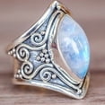 thumbnail image 4 of Xinyolin Vintage Smooth Oval Stone Shiny Alloy Ring - Exquisite Women's Daily Wear, 4 of 7