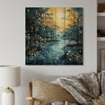 thumbnail image 2 of Designart "Reflections of Serenity Tranquil Blue River IV" Lakes & Rivers Print on Natural Pine Wood, 2 of 5