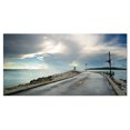 thumbnail image 2 of Vintage Pathway into the Ocean - Sea Bridge Canvas Art Print, 2 of 3