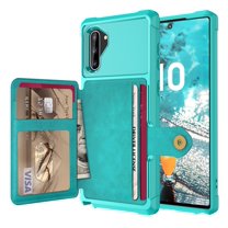 Feishell for Samsung Galaxy Note 10 Wallet Case, with ID&Credit Card Holder Slots Pockets Wallet Back Cover Stand Flip Folio Leather Magnetic Absorption Cover, Green