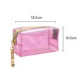 thumbnail image 2 of Bolsa de maquillaje transparente portátil para baño, vacaciones y organización, 2 of 5