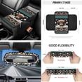 thumbnail image 6 of Jeiento Highland Cow Car Front Seat Protector Aztec Steering Wheel Cover Seatbelt Pads Center Console Cover Daisy Trash Bin Air Vent Bag Rearview Mirror Cover Cup Holders Wrist Key Chain 12 Pack, 6 of 7