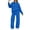 A Blue, variant on Women's 2 Piece Casual Outfits Solid Hooded Drawstring Long Sleeve Sweatshirt Tops And Long Pants Set Suits