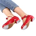 thumbnail image 4 of Shiny Kid Steps Red PU Leather Tap Dance Shoes for Girls, 4 of 8