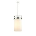 thumbnail image 3 of Innovations Lighting  Pilaster - 4 Light 12" Stem Hung Pendant Polished Nickel/Matte White, 3 of 5