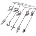 thumbnail image 1 of ORUYROP Fashion Rings, Adult Kurapika Chains Bracelet Hunter Cosplay Cool Five Finger Rings Jewelry-Silver, 1 of 6