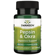 Swanson Okra Pepsin 90 Capsules