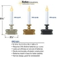 thumbnail image 3 of Xodus Innovations FPC1221A Battery Operated LED Dusk to Dawn Window Candle with Amber Steady On or Flicker Flame, Antique Bronze, 3 of 4