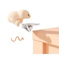thumbnail image 3 of Protector para las esquinas de las mesas de cachorros, cubierta protectora de borde de silicona suave de seguridad para muebles infantiles, color blanco, 8 Uds., 3 of 5