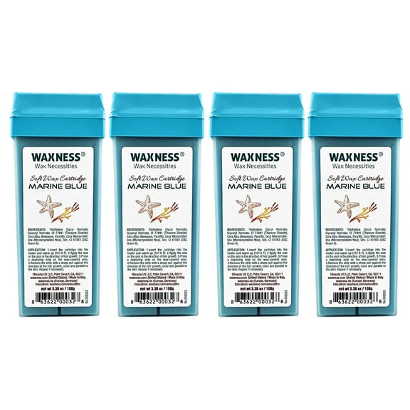 Waxness Marine Blue Soft Wax Cartridge 3.38 oz 100g Pack of 4