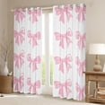 thumbnail image 2 of Manfei Cute Pink Bowknot Black Out Curtains for Girls Teens Female,Dreamy Princess Curtains Pack of 2 (42x63 Each),Cartoon Ribbon Bow Bedroom Curtains,Luxury Bedroom Decor, 2 of 6
