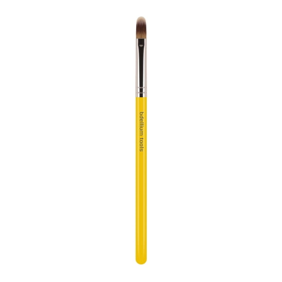 Brocha de maquillaje profesional Bdellium Tools - Corrector de precisión Studio Series 934 - Con fibras sintéticas suaves para retoque (amarillo 1 pieza)