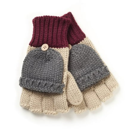 Private Label Women's Colorblock Poptop Gloves, Multi-Colored