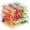 Storage Bins with Lids, variant on Clear Plastic 4-Compartment Food Storage Bins, 2 Pack Pantry Organizer for Snacks, Fruits, Vegetables, Tea Bags and Spice Packets