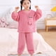 thumbnail image 3 of Gibobby Conjunto para bebé Niñas Pijamas de pana gruesa para niños, ropa de casa, conjunto cálido y para Niñass, otoño e invierno, además de pana para bebé, inv(Rosa, 0-3 Años ), 3 of 4