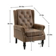 thumbnail image 5 of Miniyam Microsuede Armchair with Wood Frame, Modern Accent Chair Lounge Chair with Sturdy Wood Legs, for Living Room Bedroom,Coffee, 5 of 14