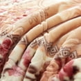 thumbnail image 6 of Jin Mai Lan Beige, Pink Polyester Bed Blanket, King, 6 of 8