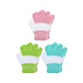 thumbnail image 1 of wonima44 EBOOT 3 Pairs Kids Winter Knit Gloves Stretchy Full Finger Fluffy Mittens for Toddler Boys Girls 1-11 Years, 1 of 1