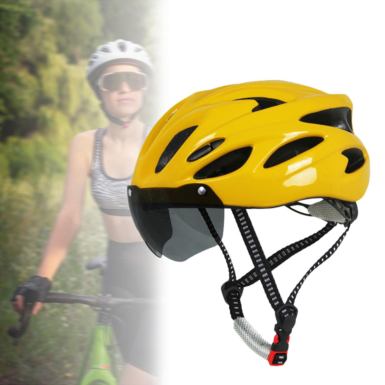 amleso Bike Helmet for Adults for Men Women Portable Fit Head Circumference 54-62cm Yellow