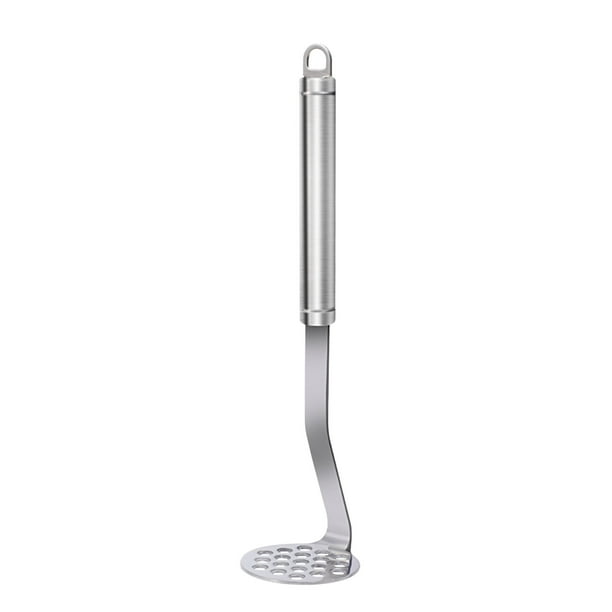 Machacador de patatas de acero inoxidable fácil de limpiar para puré de patatas, boniatos, verduras, comida para bebés y apto para lavavajillas.