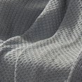 thumbnail image 3 of Benjara Nyx Queen Size Ultra Soft Cotton Thermal Blanket, Textured, Charcoal Gray, 3 of 5