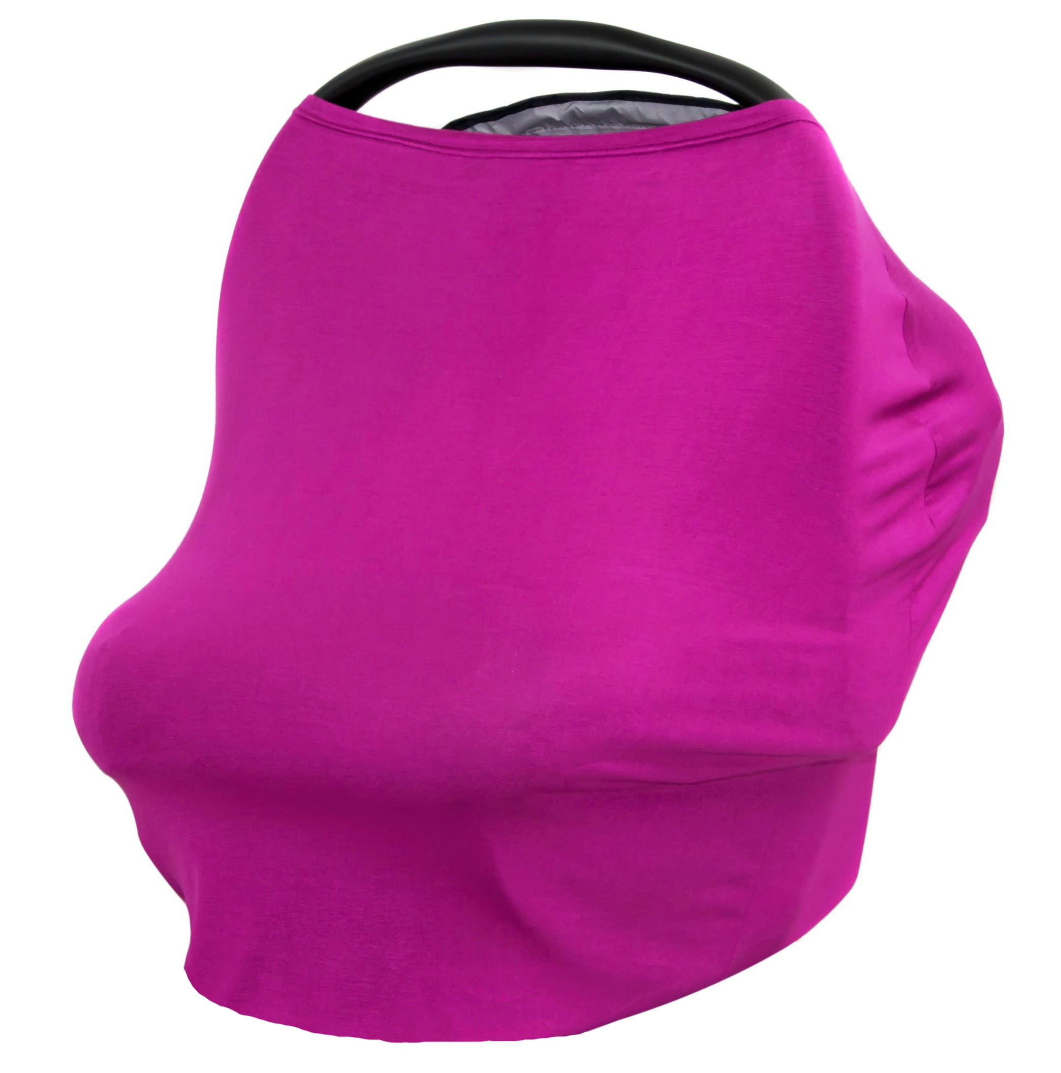 JLIKA Baby Car Seat Canopy Cover and Stretchy Nursing Cover - Plum