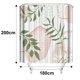 thumbnail image 2 of Juego de cortina de ducha con hojas: elegante diseño abstracto verde, acuarela tropical, decoración de baño moderna con ganchos, tela lavable, 2 of 5