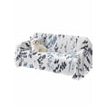 thumbnail image 2 of Grey Blue Botanical Couch Cover for 2 Cushion Sofa, Watercolor Spring Floral Summer Leaf Washable Loveseat Sofa Covers Slipcover for Sectional Sofas L-Shaped, Couch Throw Cover 71"x118", 2 of 9