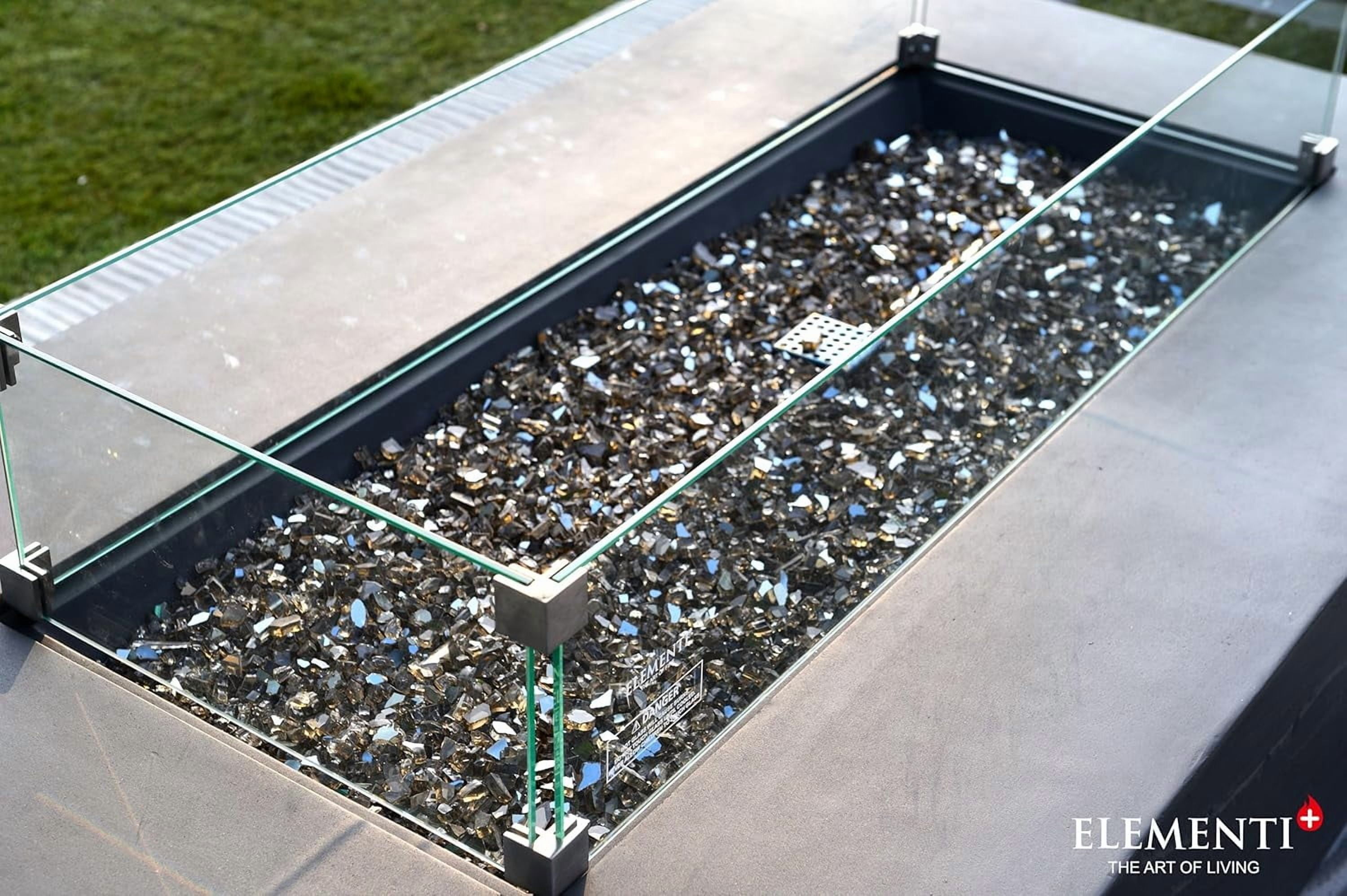 Fire Pit Wind Screen from ELEMENTI | ELEMENTI Plus and MODENO (Wind Screens, Rectangular 40.4" × 15.2" WS - 021)