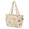 thumbnail image 2 of FORMRS Tote Bag for Women Quilted Large Capacity Travel Work Carry On Shoulder Handbag, Birds Tea Time, 2 of 7