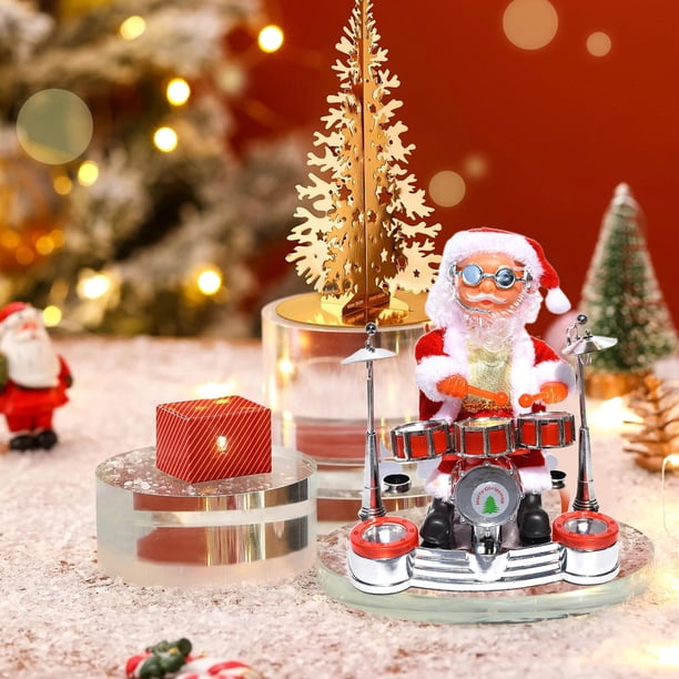 XWSHYW Juguetes para Niños Pequeños Papá Noel Toca Instrumentos Musicales Figuritas Decoraciones Pequeñas Navideñas Decoraciones para Festivales Regalos para Niños Juguetes Regalos para Niños de La F