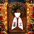 thumbnail image 4 of Personalized Christmas Wreath Sash with Monogram and Embroidery Christmas Tree for Front Door, Z, 4 of 6