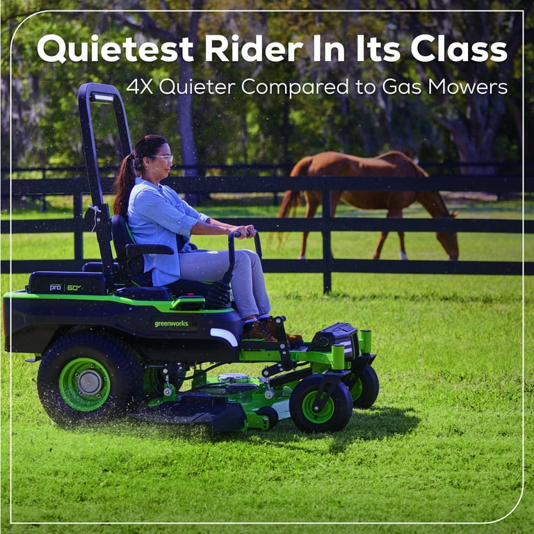 Greenworks 60V 54 Maximus Zero Turn Riding Mower Six 6 10Ah Batteries 600W Charger 7422302 Walmart