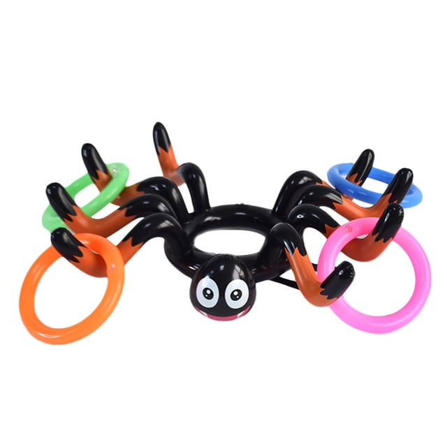Juguete Inflable De Halloween Para Lanzar Arañas, Pies De Araña, Juego De Objetivo Con 4 Uds. De Anillos De Lanzamiento Coloridos Para Niños Y Adultos Scienceny HA016749-00