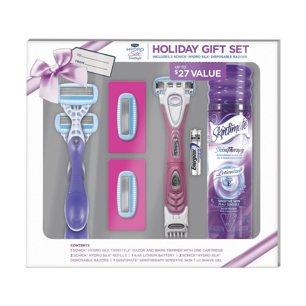 Schick Hydro Silk Trimstyle Women's Razor Holiday Gift Set Walmart