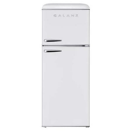 Galanz GLR10TWEEFR 10 cu. ft. Retro Frost Free Top Freezer Refrigerator  Milkshake White