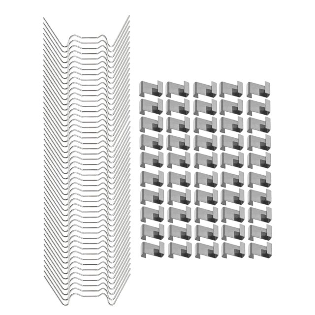100 mini clips para invernadero, clips de alambre de fijación portátiles de acero inoxidable para el hogar.