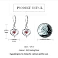 thumbnail image 6 of Coachuhhar Heart Leverback Earrings 925 Sterling Silver Infinity Birthstone Dangle Drop Earrings Love Heart Jewelry Birthday Gift for Women, 6 of 8